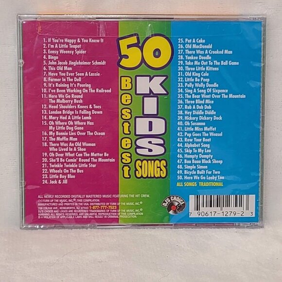50 Bestest Kids Songs CD 2003 DJ's Choice Party Music New Sealed (case cracks) - Picture 4 of 6